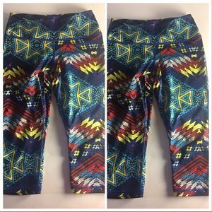 Z by Zella Multicolor Printed Stretch Capri